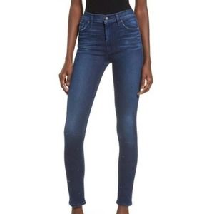 New Hudson Womens 26 Barbara Stud Skinny Jeans Dark Wash 26